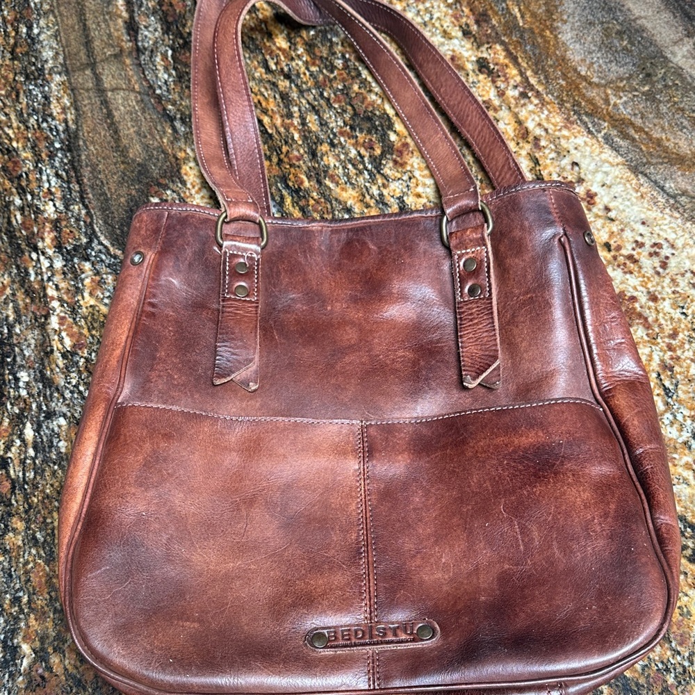 BED|STU Rich Brown Large Leather Shoulder Bag